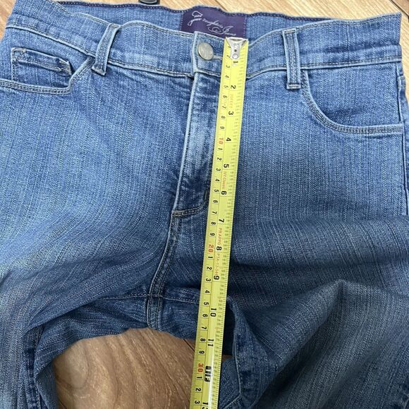 Not Your Daughter's Jeans Size 8 Blue Straight  Lift Tuck NYDJ Y2K Embroidered - Picture 7 of 8